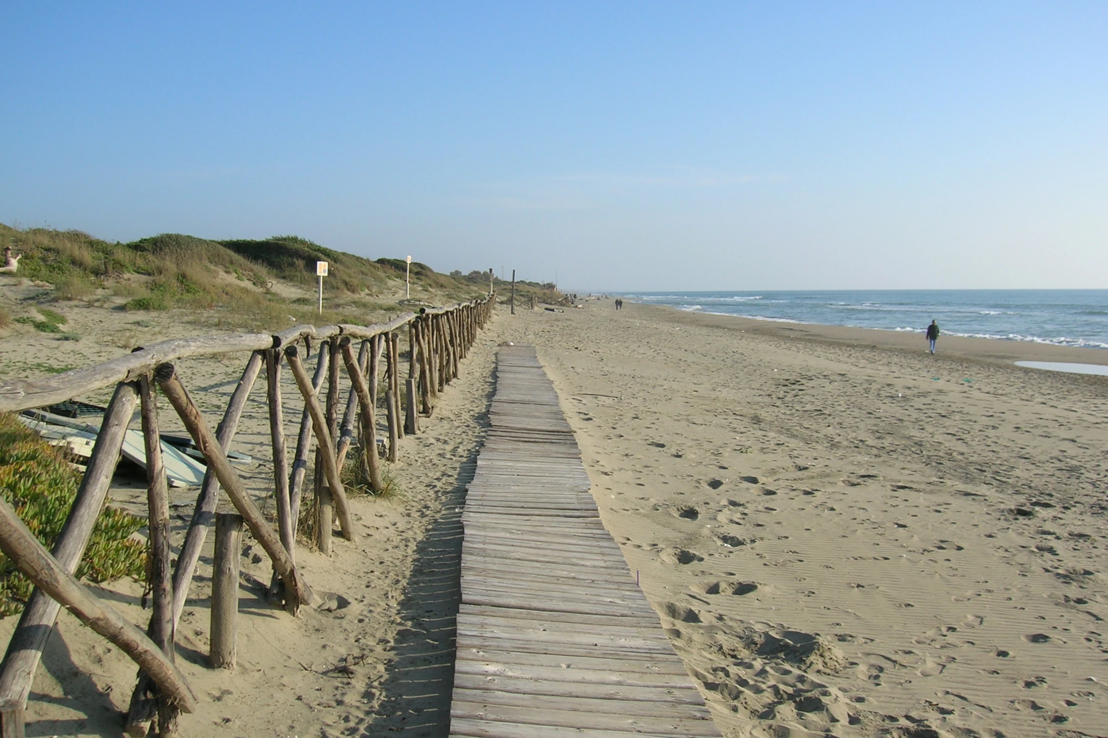 Spiaggia di Capocotta en Roma, Lazio, Italia
