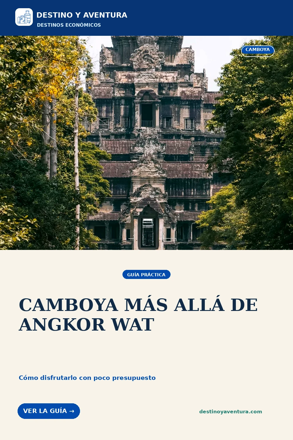 Pin vertical sobre camboya con poco presupuesto: angkor wat y mucho más