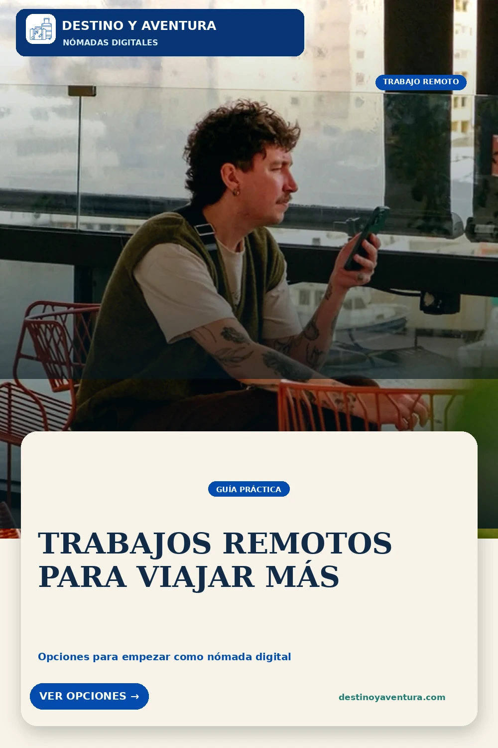 Pin vertical sobre los mejores trabajos remotos para nómadas digitales